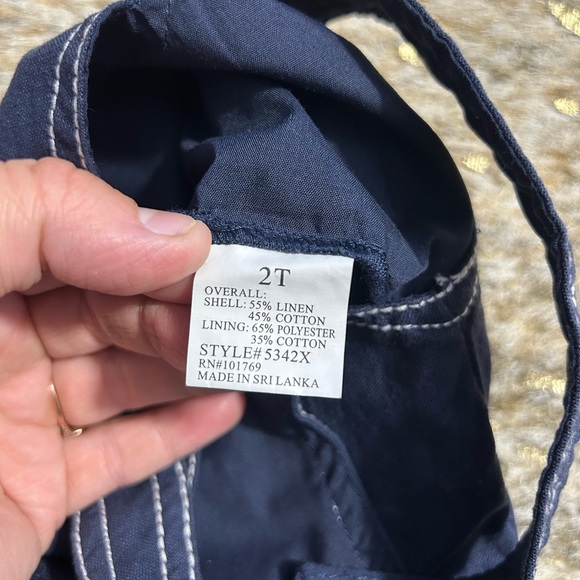 Navy Nautical Overalls Boys 2T - Picture 5 of 6